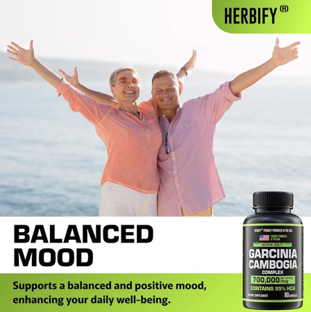 Гарциния камбоджийская, оздоровительная добавка для женщин и мужчин — растительный экстракт с антиоксидантными свойствами — энергетик для ежедневного поддержания энергии и поддержки пищеварения — 60 таблеток