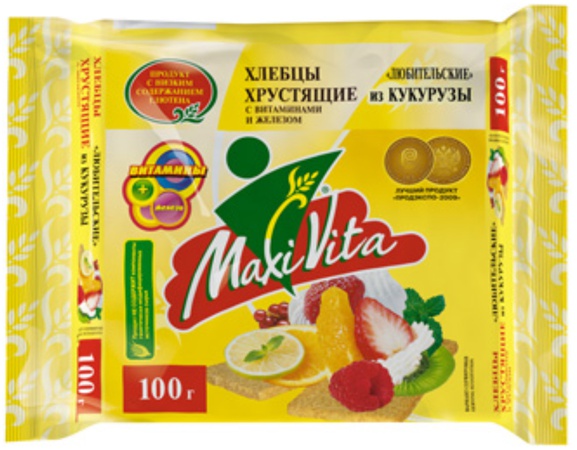 Хлебцы кукурузные MaxiVita, 100 г