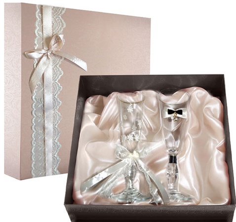 НАБОР СВАДЕБНЫХ БОКАЛОВ РЕТРО №7