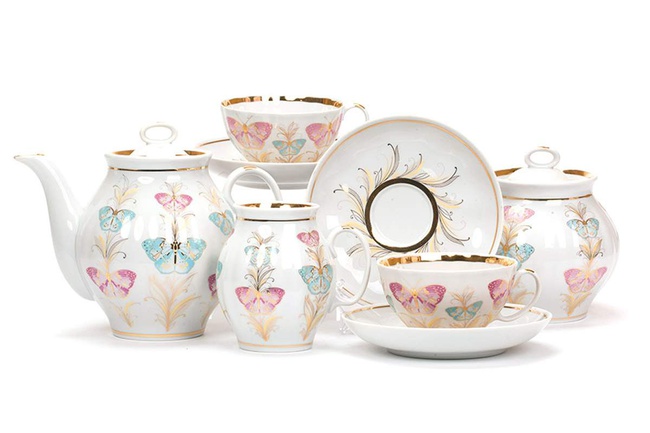 Сервиз чайный 15 предм. Белый лебедь Фантазия