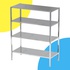 TemQo Modüler raf, paslanmaz çelik raf