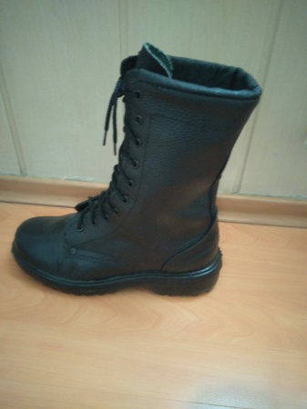 leather soldier boots