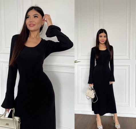 Платье женское базовое из лапши