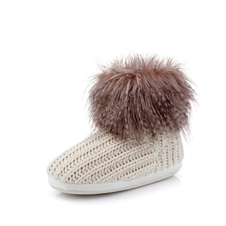 Угги с меховым воротником L-116