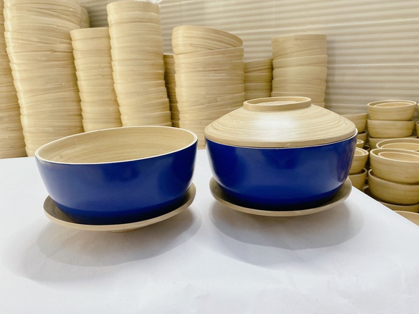 Бамбуковая миска, салатница, кухонная миска ручной работы