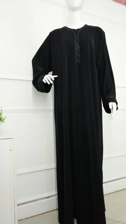 siyah dubai ipek elbise