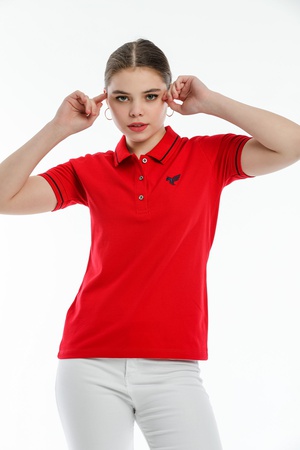 Красный женский Lakos с вышивкой Pegasus