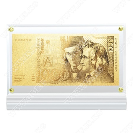 Банкнота EPOS "100$" в акриле покрытие золото