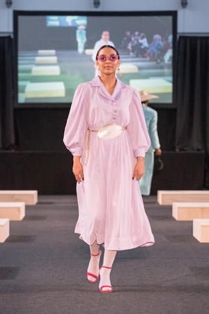 Purple Silky 60s Dress