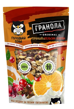 Гранола классическая «Яблочный штрудель», «Пина колада», «пряный апельсин-клюква»
