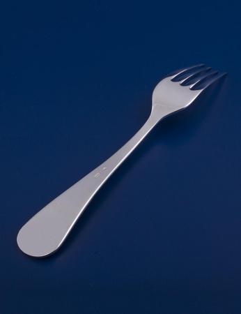 Серебряная детская вилка "Попугай"