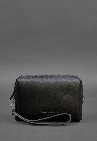 Кожаная косметичка-несессер 3.0 Черная Краст