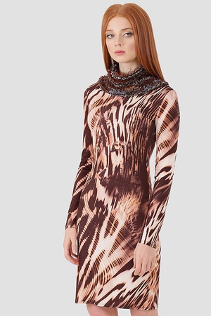 211-5577 elbise kahverengi kaplan