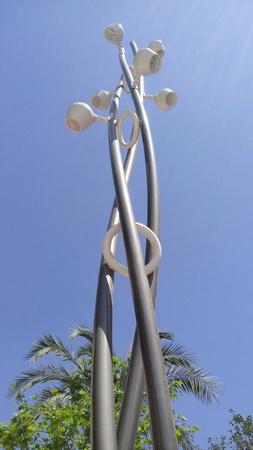 Hot Dip Galvanized Lighting Poles, High Masts and LED Luminaries