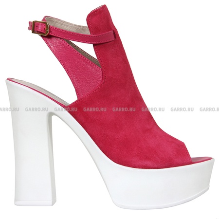 Sandalet 2244 pembe, süet, deri