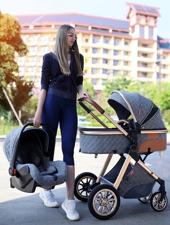 Роскошные детские коляски 3 в 1, складные коляски, детские коляски, люльки, корзины