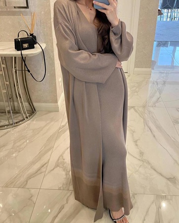 Kadın iki parçalı hırka elbise