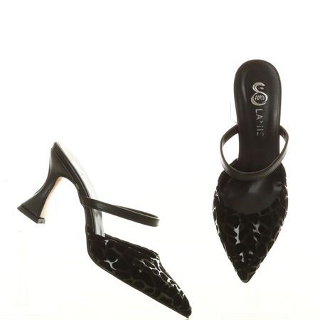 Каблук 4 см из крокодила и кубической кожи