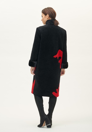 Ceket kadın Silverfox model 806 Siyah trim kürk vizon