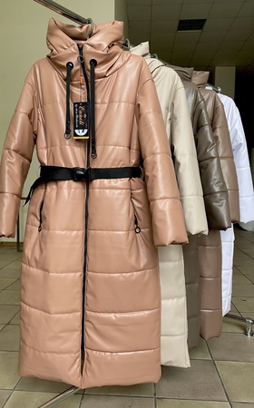 Пальто из эко кожи