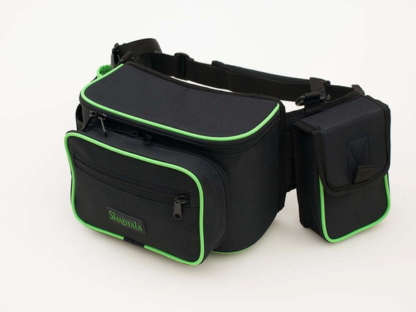 Пояс спиннингиста с держателем для спиннинга и боковым карманом