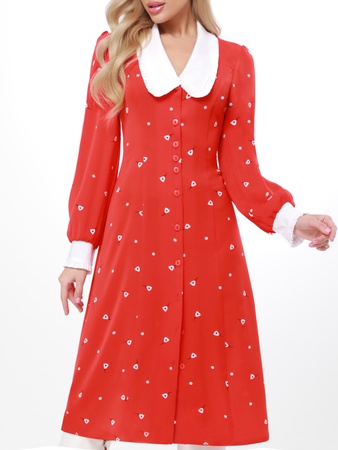 Офисное платье с воротником