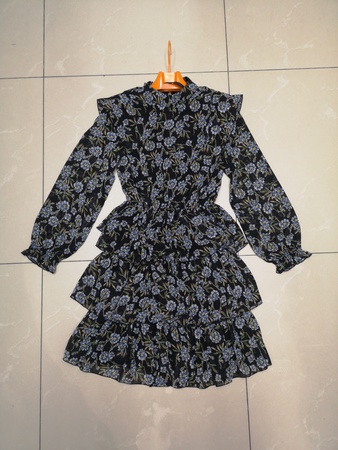 Платье шифон, в цветочек 079