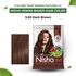 Nisha Hair Colour for Women - Dark Brown, 10g Each (Pack of 10) | Herbal Conditioning | 100% Henna-Based Hair Colour