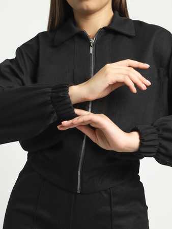 Спортивный костюм из трикотажа на молнии