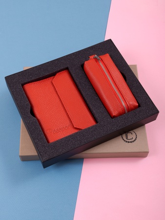 Подарочный набор из кожи 2 в 1 НГ-460