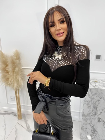 Боди с жемчужины кружевом