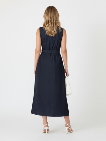 Платье сарафан женский без рукавов джинсовый миди