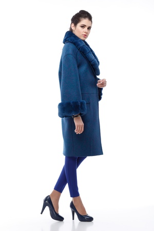 Зимнее пальто Монро с утеплителем, шерсть Италия