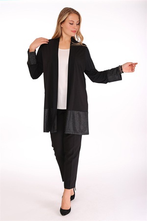 КАРДИГАН С ПИЙКАМИ С РУКАВОМ И ЮБКОЙ