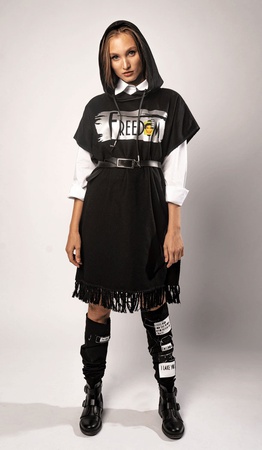 220-8007 Платье Черная пресса