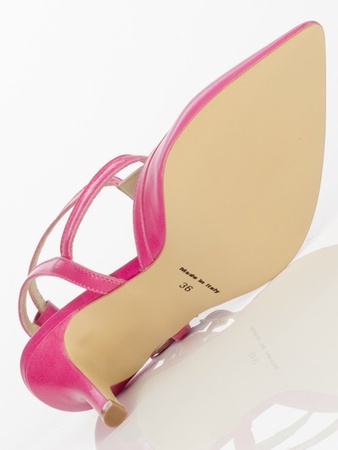 Розовые босоножки с ремешками k044