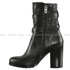 Ankle boots 429 black, genuine leather, bike