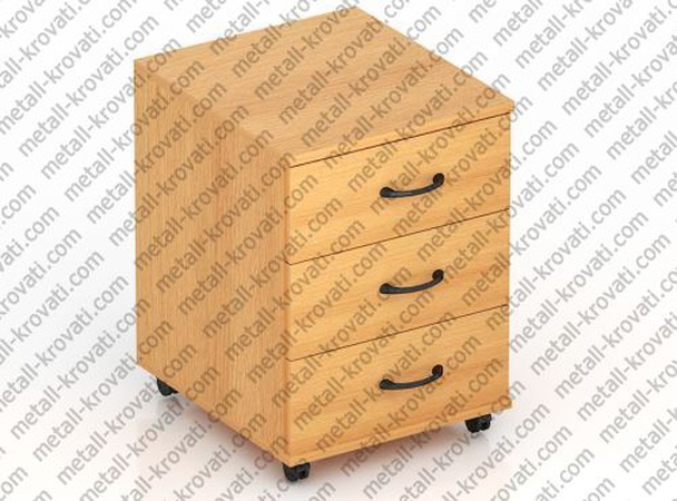 Тумба офисная на колесиках ЛДСП (с тремя ящиками) ‘О-2У’