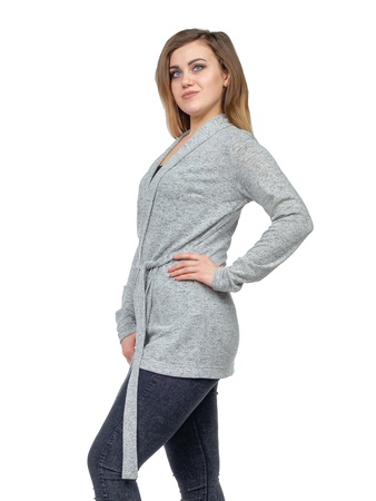 Кардиган серый М-0157СС