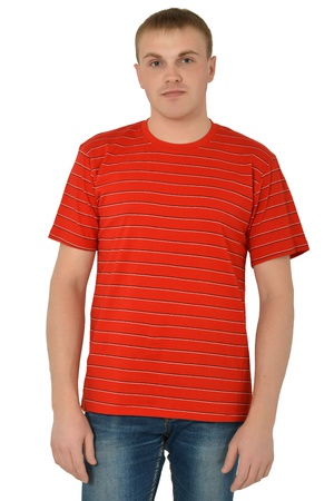 Футболка мужская полоса к/р