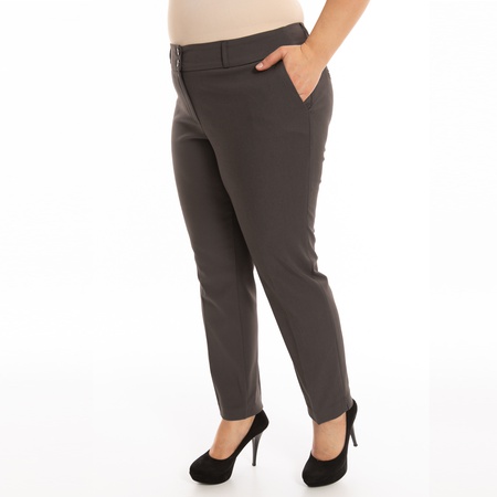 Büyük Beden Paça Yırtmaçlı Bilek Pantolon