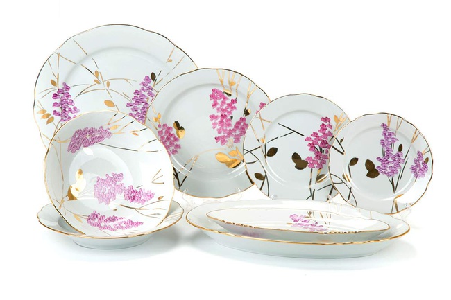 Сервиз столовый 29 предм. Юбилейный Розовая ветка