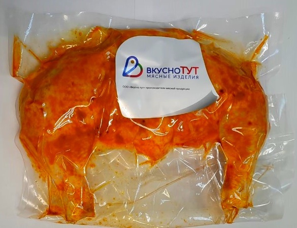 Готовый полуфабрикат из курицы в в/у в пакете для запекания задняя часть ЦБ