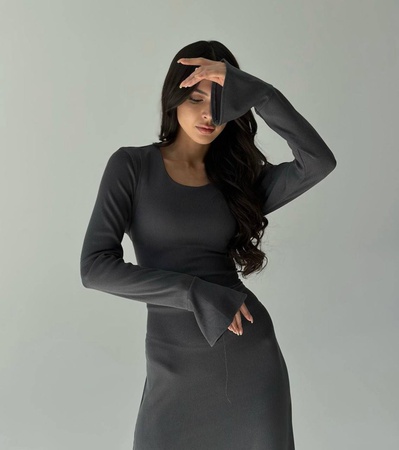 Платье женское базовое из лапши