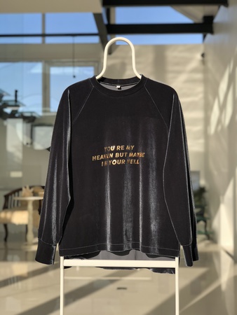 Свитшот из корейского велюра (премиум-качество) с золотыми буквами (не отклеиваются) oversized в 4х цветах