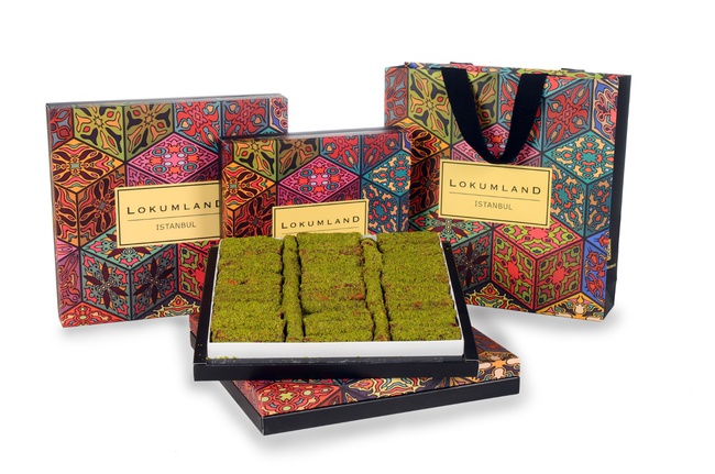 Toz Antep Fıstık Kaplı Nar Aromalı Antep Fıstıklı Lokum