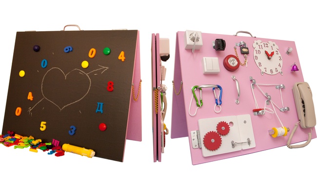 Бизиборд Woodle "Классик" 50 х 60 см, 2-е стороны