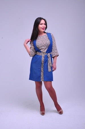 Denim yelek ile takım elbise 2 elyaf