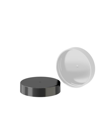 Банка 50 d48 + гладкая крышка (Черная/Белая)