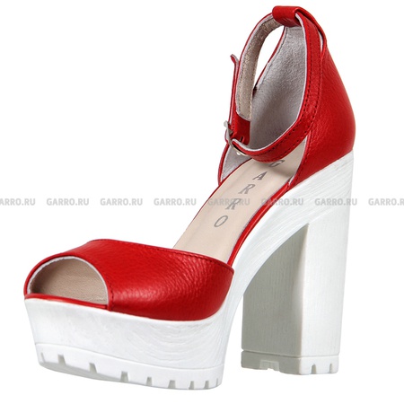 Босоножки 6217 красные,натуральная кожа